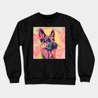 Retro German Wirehaired Pointer: Pastel Pup Revival Crewneck Sweatshirt